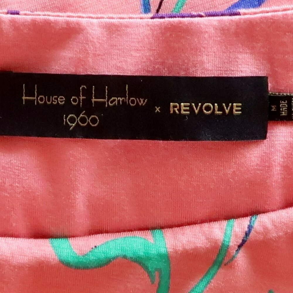 House Of Harlow 1960 x Revolve Siri Mini Dress Blush Fleur Long Sleeve Floral M - Picture 10 of 13